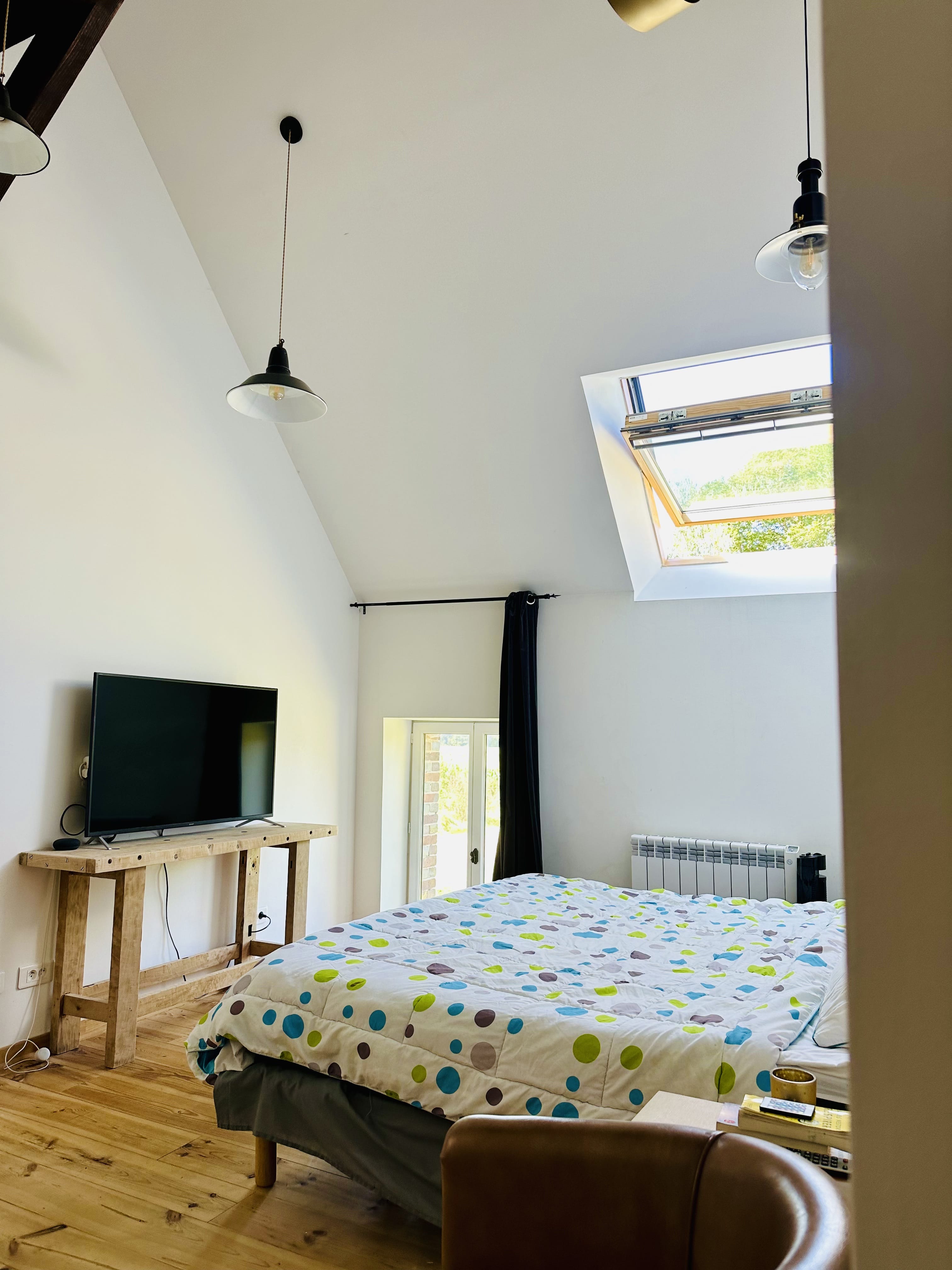 Chambre équipée du Gîte Piscine Montargis, Nargis Loiret